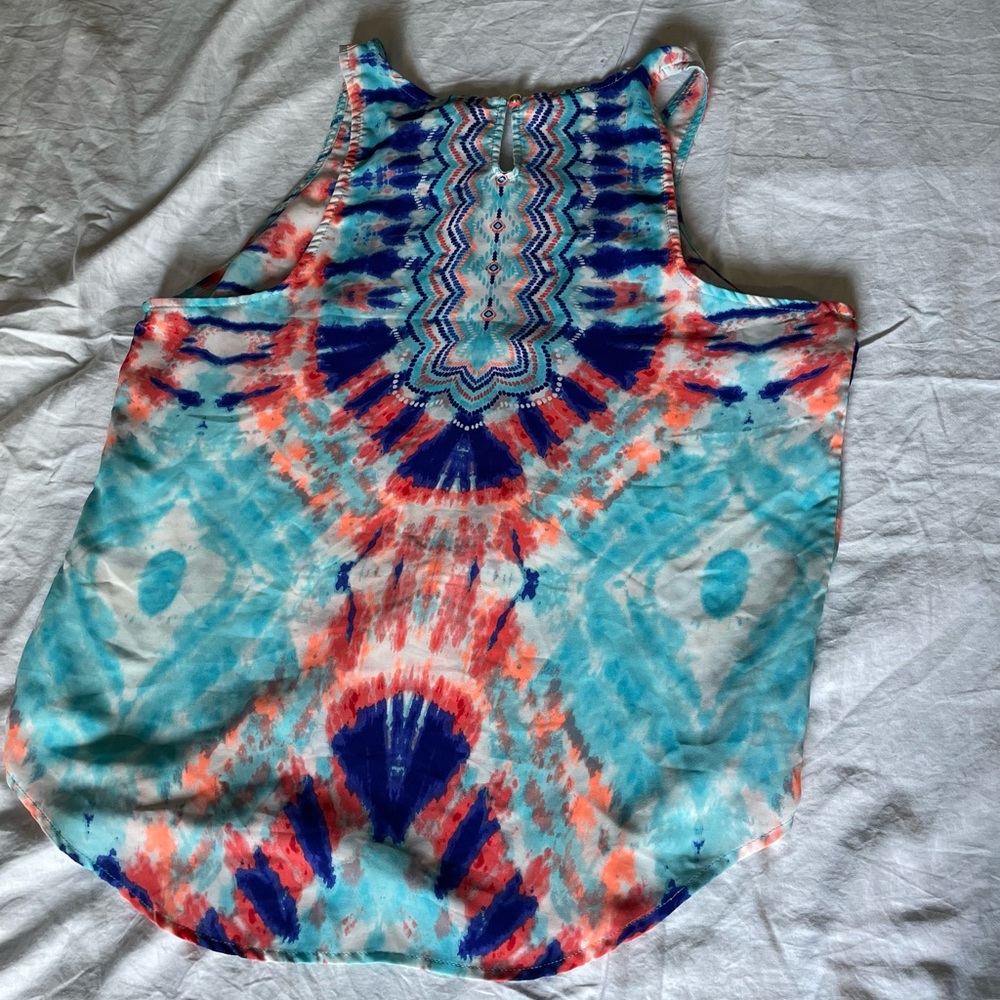 Colorful summer Sleeveless Blouse.
